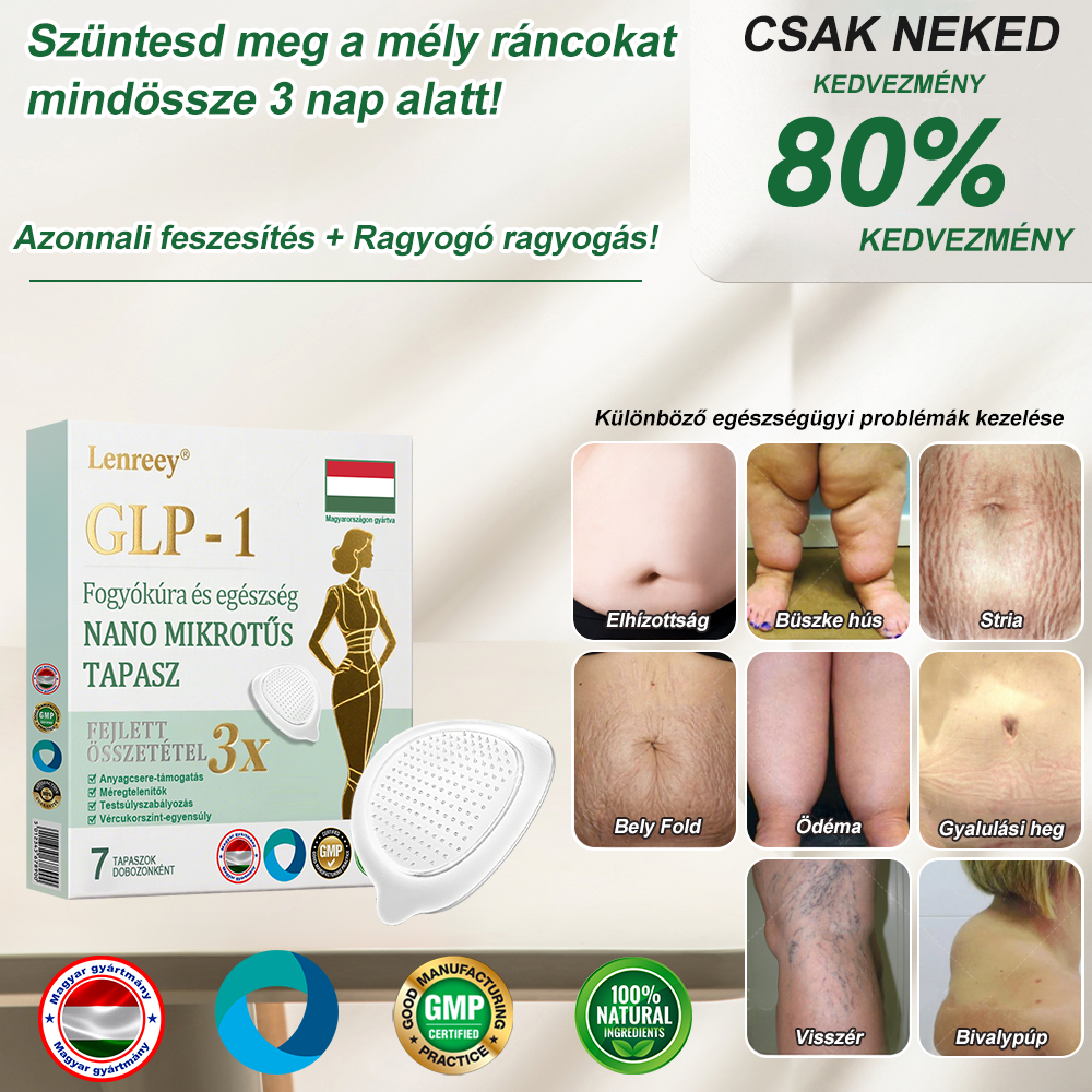 【Utolsó napi akció 60% kedvezmény🏅】 Lenreey®NIDDK-Tirzepatid Fogyókúra és egészség NANO MIKRONŰS TAPASZ（Nulla fájdalom, 24/7 hatás | Fogyj le gyorsan 9 kg-ot | 90%-os cukorcsökkenés| ）🦏 🦏