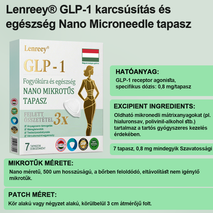 【Utolsó napi akció 60% kedvezmény🏅】 Lenreey®NIDDK-Tirzepatid Fogyókúra és egészség NANO MIKRONŰS TAPASZ（Nulla fájdalom, 24/7 hatás | Fogyj le gyorsan 9 kg-ot | 90%-os cukorcsökkenés| ）🦏 🦏